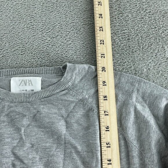 Zara Gray Viscose Blend Sweater For Kids Size 11-12 1206 - Picture 5 of 9